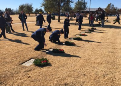 Wreaths Across America - Students at markers