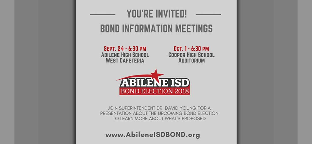 Community Bond Informational Meetings Set
