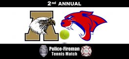 Police, Firefighters Join Eagles, Cougars for Tennis Fundraiser