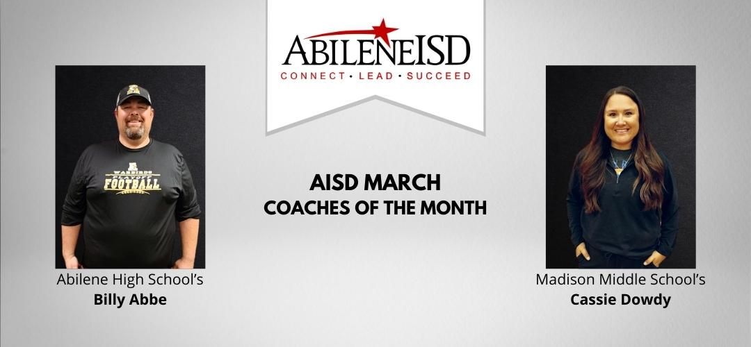 AISD Honors March Coaches of the Month