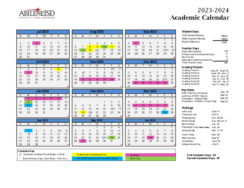 Academic Calendar 2024 2025 Aisd Elisa Helaine