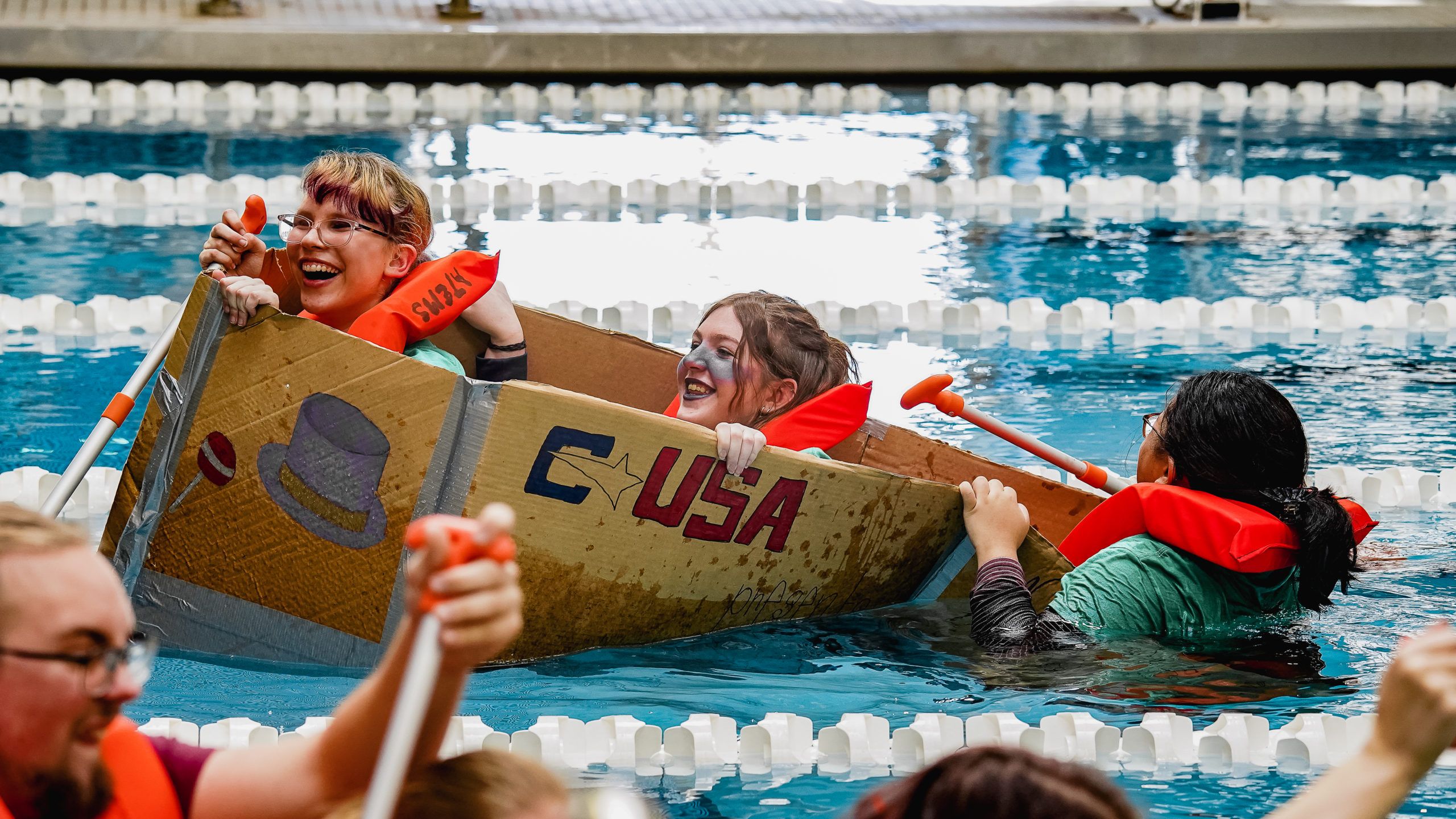 Student Engineers Sail to Success at 7th Annual ATEMS Cardboard Boat Races