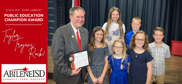Rep. Lambert Recognized for Support of Public Schools